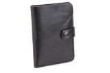 Cumpara ieftin Portofel barbati din piele naturala, lucrat si cusut manual, Rene, Handmade, Negru, Produs in Romania, Elyk Creation