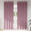 VidaXL Perdele cu perdele 2 pcs Roz &icirc;nchis 140 x 260 cm Catifea 4107242