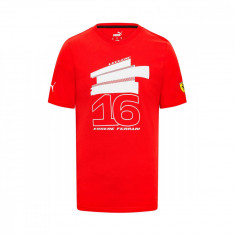 Ferrari tricou de bărbați Leclerc Driver Red F1 Team 2023 - L