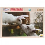 Puzzle Luxury, Witty Puzzlezz, Iepuras si capra, 100 piese