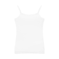 Maiou cu bretele din bumbac, pentru dama, 46100, Alb