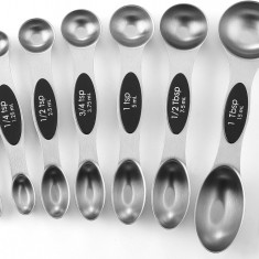 Set de linguri de măsurare magnetice Sing Chef, cu două fețe, din oțel inoxidabi