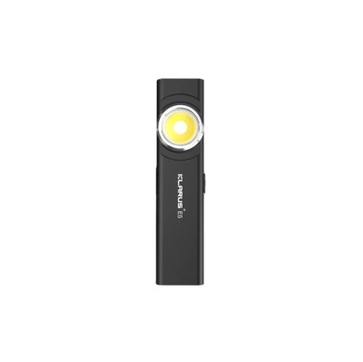 Lanterna EDC Klarus E5, 600 lm, baza magnetica, clips, incarcare USB-C, EDC, dublu LED pentru apropiere si distanta, negru foto