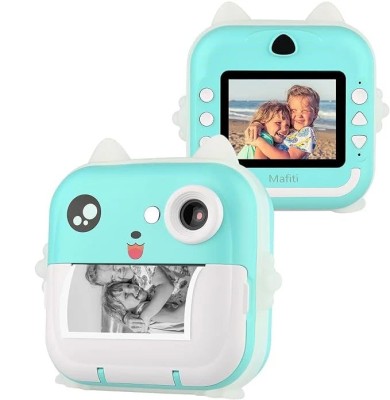 Aparat foto digital cu imprimare termica pentru copii, focalizare automata, display color de 2,4 inch 1080P Full HD foto
