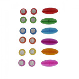 Set accesorii reflectorizante pentru bicicleta DUNLOP, 18 piese, Multicolor
