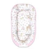 Cumpara ieftin Cosulet bebelus, MimiNu, Pentru dormit, Cu doua fete, Baby Nest 105x66 cm, Husa 100% bumbac si catifea moale, Materiale certificate Oeko Tex Standard