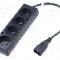 Cablu alimentare AC, 0.3m, 3 fire, culoare negru, CEE 7/5 (E) priza, IEC C14 tata, JONEX - WN217-3/07/0.3BK-4