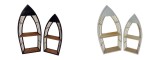 Cumpara ieftin Set 4 etajere Barca 27 x 9,5 x 65,5, 34 x 11,5 x 75,5 cm