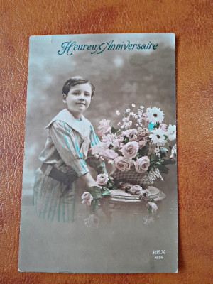 Carte Postala, felicitare de aniversare, 1930, circulata foto