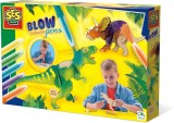 Set De Carioci Cu Aerograf Si Dinozauri De Lemn