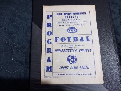 Program U Craiova - S C Bacau foto