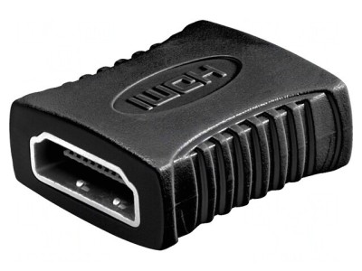 Adaptor HDMI Negru Soclu-Dublu foto