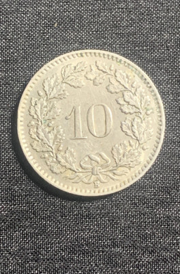 Moneda 10 rappen 1942 Elvetia foto