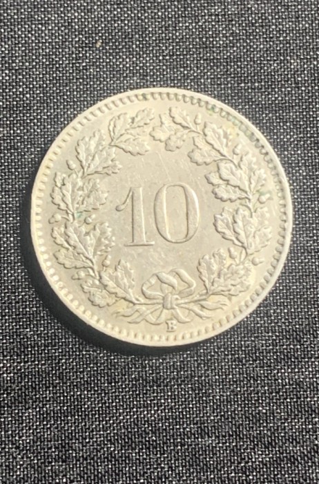 Moneda 10 rappen 1942 Elvetia