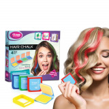 Cumpara ieftin Creta colorata pentru par, 4 cul/set, Rainbow Wave