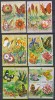 DB1 Flora Fauna Burundi 1973 Fluturi Flori Blocuri de 4 48 v. MNH, Nestampilat