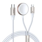 Incarcator Wireless pentru Apple Watch, Type-C la Lightning 30W, 3.5A, 9V, 1.5m - JoyRoom (S-IW012) - White