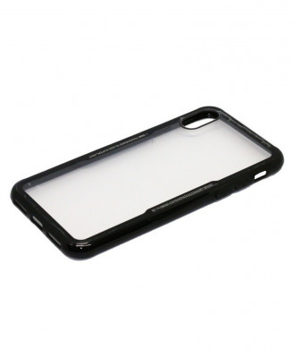 Husa Glass Plastic Case Apple Iphone X Neagra foto