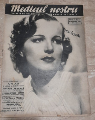 Revista Medicul nostru, anul II, nr.52/1938 foto