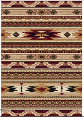 Covor Model Lotos 15080-120, Marime 60 x 110 cm, Multicolor, Inaltime Fir 8 mm, Antialergic, Polipropilena, Living, Dormitor, Sufragerie, Birou foto
