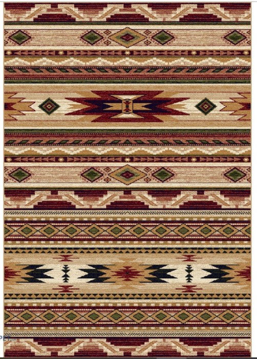 Covor Model Lotos 15080-120, Marime 60 x 110 cm, Multicolor, Inaltime Fir 8 mm, Antialergic, Polipropilena, Living, Dormitor, Sufragerie, Birou