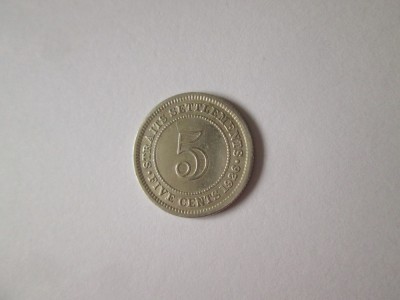 Straits Settlements 5 Cents 1926 argint UNC foto
