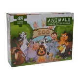 Puzzle de podea Zoo Jumbo 48 piese, 87&times;57 cm