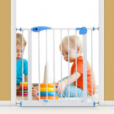 Poarta siguranta pentru copii, metalica, deschidere dubla, reglabila 75-85 cm,