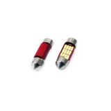 Cumpara ieftin Set becuri auto cu LED CANBUS sofit compatibil C5W 12 SMD 31mm Alb 12/24V, destinat competitiilor auto sau off-road