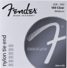 Corzi chitara clasica Fender 100 Clear/Silver Nylon Classic- Tie End 28-43
