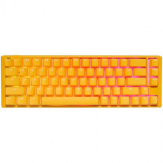 Tastatura gaming Ducky One 3 Yellow SF, iluminare RGB, switch-uri MX-Brown, Galben