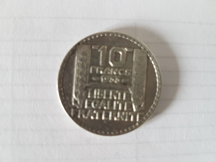 Franta 10 Francs 1933 Argint-11gr.