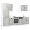 VidaXL Set de dulapuri de bucătărie 7 piese &bdquo;Porto&rdquo; lemn Sonoma gri 3314787