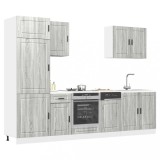 Set de dulapuri de bucătărie 7 piese &bdquo;Kalmar&rdquo; lemn Sonoma gri