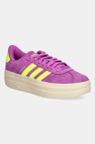 adidas sneakers din piele intoarsă VL Court Bold culoarea roz, JI1785