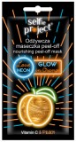 Masca exfolianta nutritiva neon cu piersica Glow in Orange, 10ml, Selfie Project