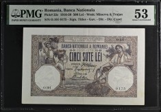 Bancnota veche 500 lei 1919, tip I, aUNC , autentificata de PMG