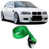 Curea de remorcare pentru curse, realizata din material textil, universala, 21.5cm, verde Performance AutoTuning