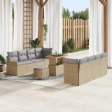 Cumpara ieftin Set de canapele pentru grădină 11 pcs Bej poliratan
