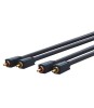 Cablu Profesional 2x RCA - 2x RCA 5m OFC cupru dublu ecaranat aurit, Clicktronic