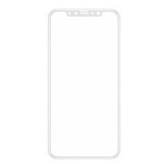 Folie de sticla 5D Apple iPhone XS MAX, MyStyle margini colorate Alb