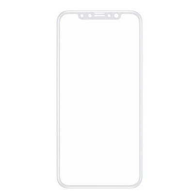 Folie de sticla 5D Apple iPhone XS MAX, MyStyle margini colorate Alb foto