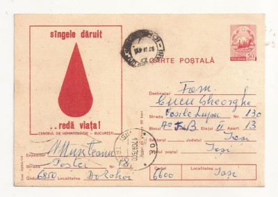 RF27 -Carte Postala- Centru de hematologie, Bucuresti, circulata 1975 foto