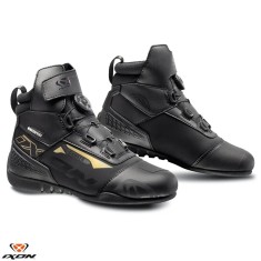 Ghete pentru scuter - motocicleta Roadster femei All season Ixon model Ranker WP LS culoare: negru/gold (auriu) (100% waterproof) 38