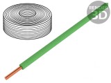 Cablu Cupru Litat 0.5mm&sup2; PVC Verde 10m 60V
