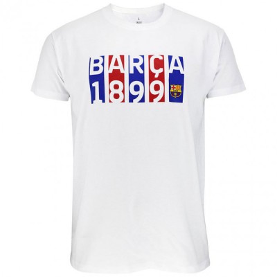 FC Barcelona tricou de bărbați Flag White - L foto