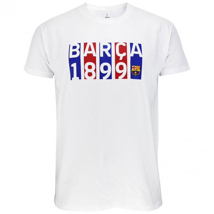 FC Barcelona tricou de bărbați Flag White - XL