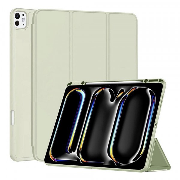 Husa pentru Apple iPad Pro 13 (2024), Techsuit, Flex Trifold, Verde Inchis