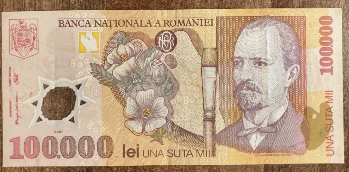 B11 43 - Bancnota foarte veche - Romania - 100000 lei - emisiune 2001