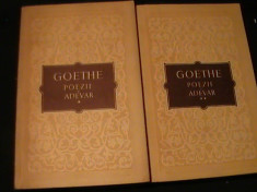 POEZIE SI ADEVAR-GOETHE- VOL1=496 PG- VOL2=360 PG-C.L.U.-TRAD. TUDOR VIANU- foto